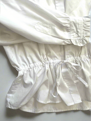White Ruffled Shirt by Liz Claiborne