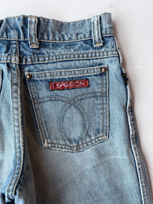 Sasson Light Wash Denim 26”x 26”- 1970s