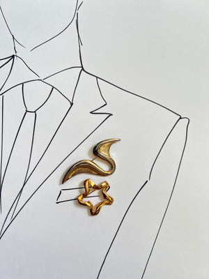 Burnished Golden Seagull Brooch