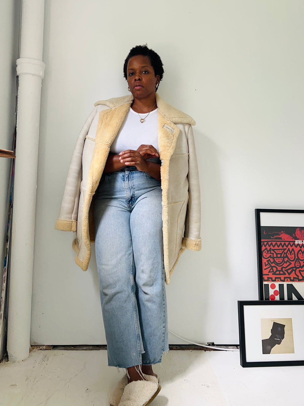 White Shearling Coat
