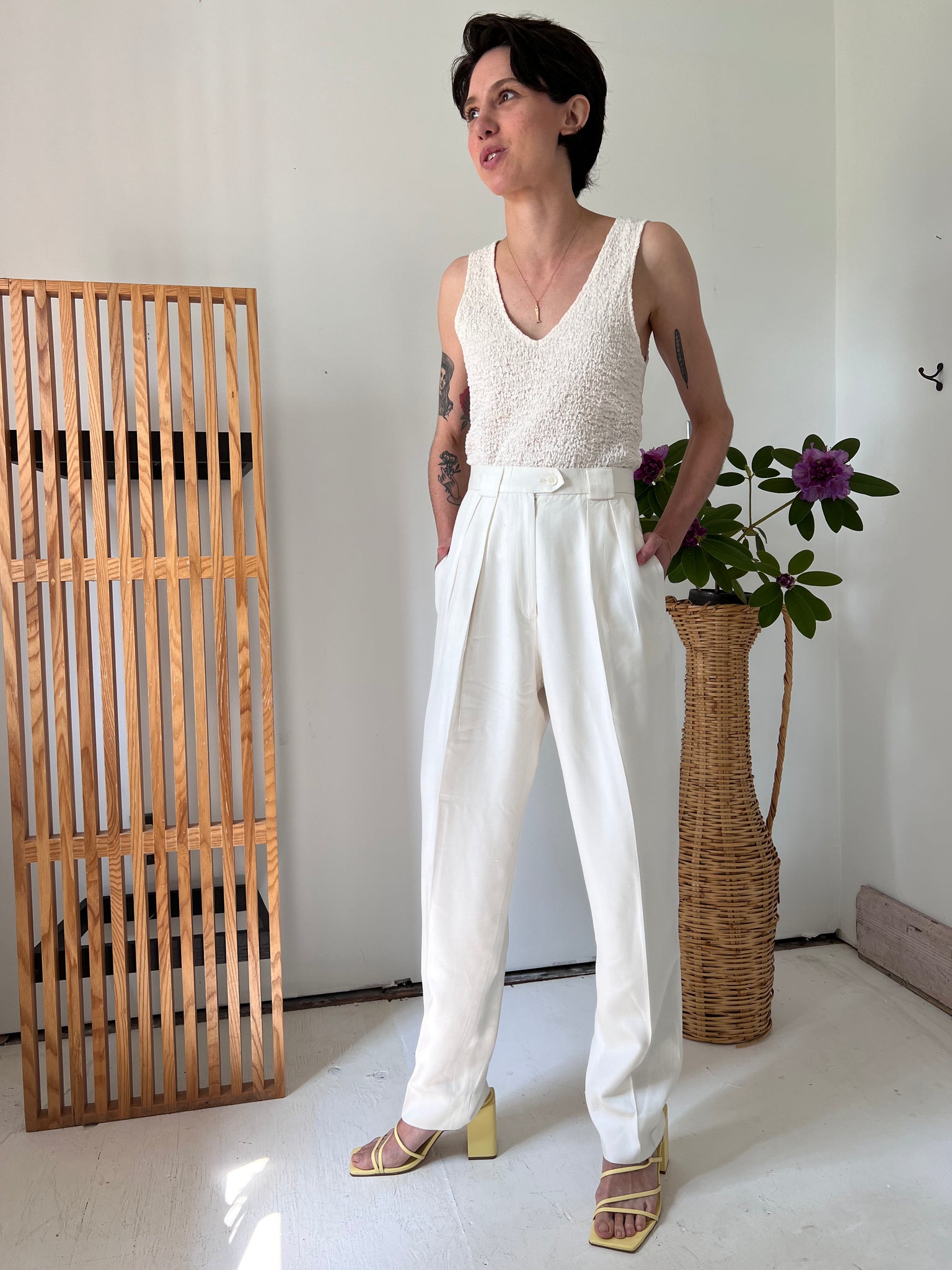 Crème Silk Pant by Christian Dior