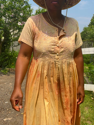 Peachy Indian Cotton Dress