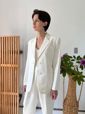 Crème Linen Blazer