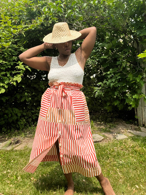 Block Striped Skirt