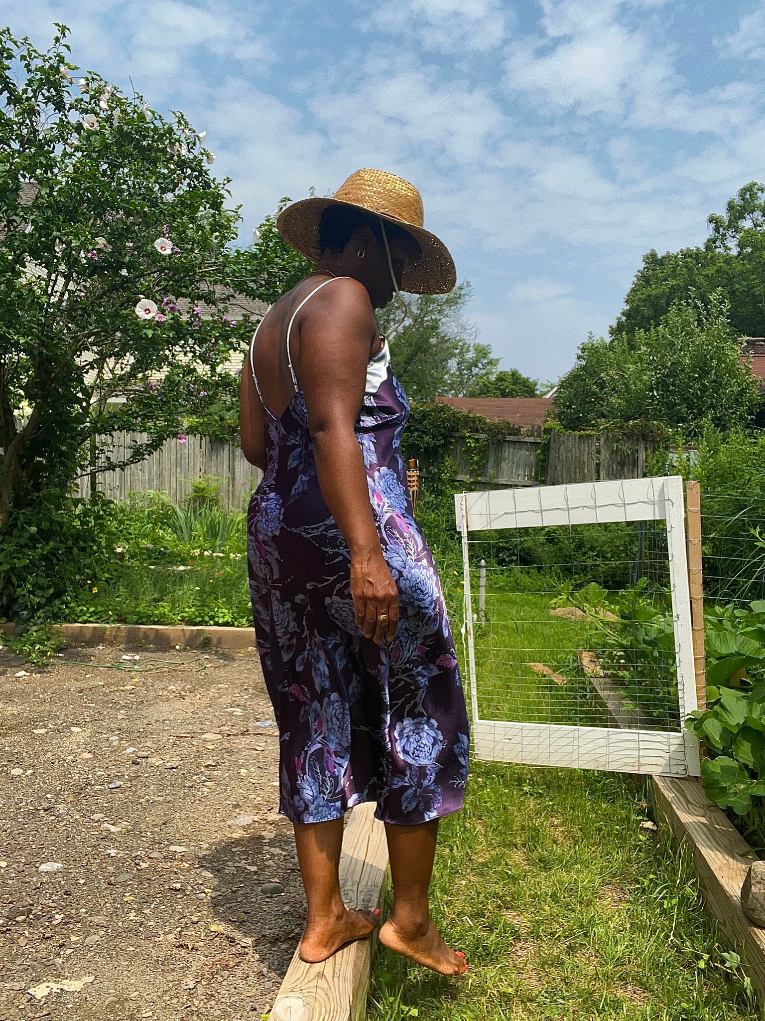Midnight Lavender Slip Dress