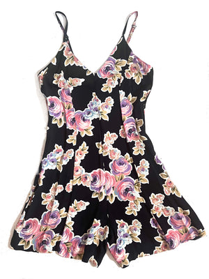 Black Bouquet Romper by Betsey Johnson