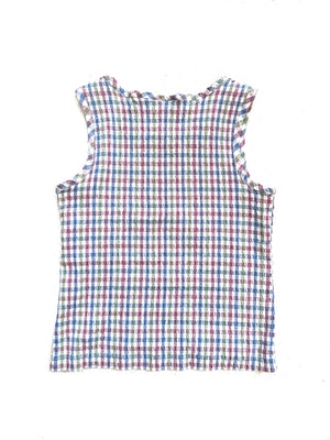 Gingham Smocked Top