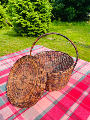 Birkin Wicker Basket with Lid