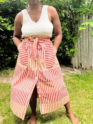 Block Striped Skirt