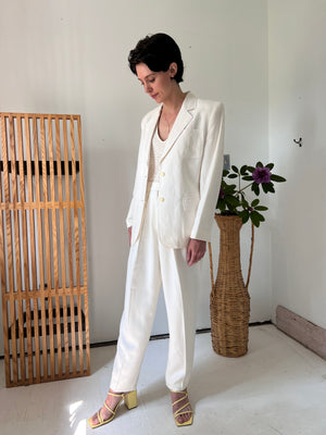 Crème Linen Blazer