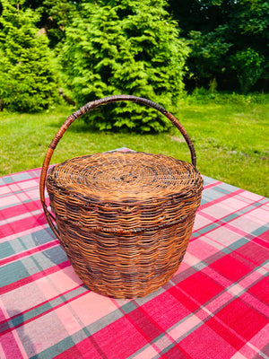 Birkin Wicker Basket with Lid