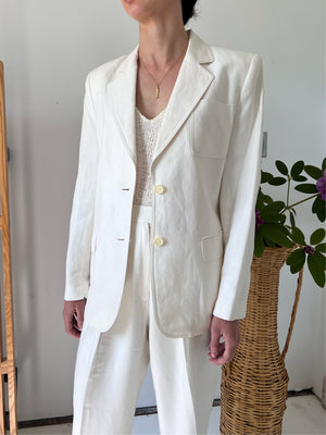 Crème Linen Blazer