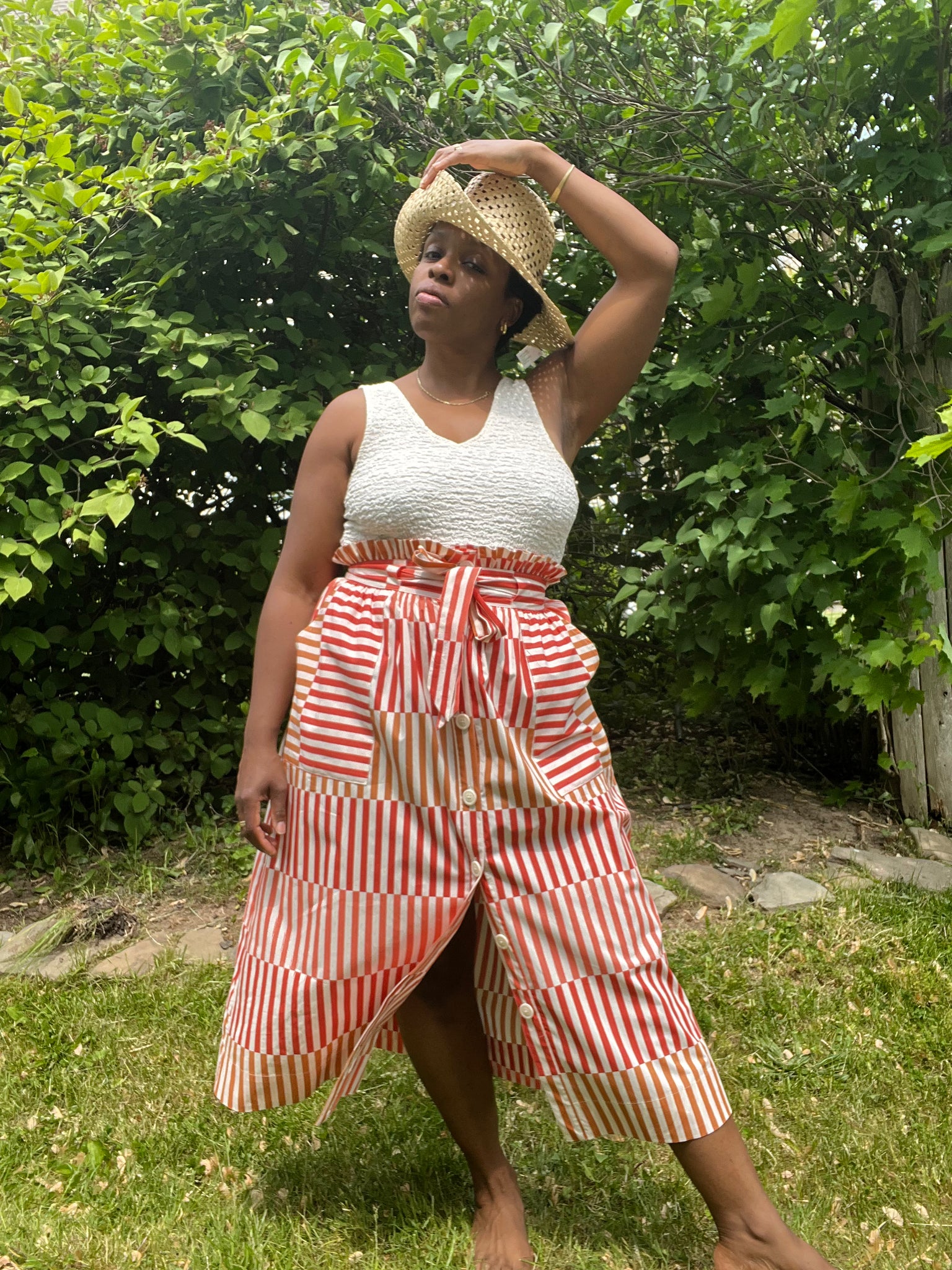 Block Striped Skirt