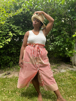 Block Striped Skirt