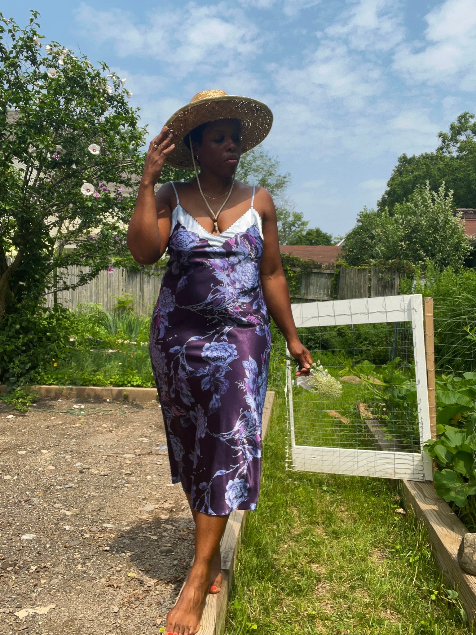 Midnight Lavender Slip Dress