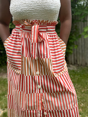 Block Striped Skirt