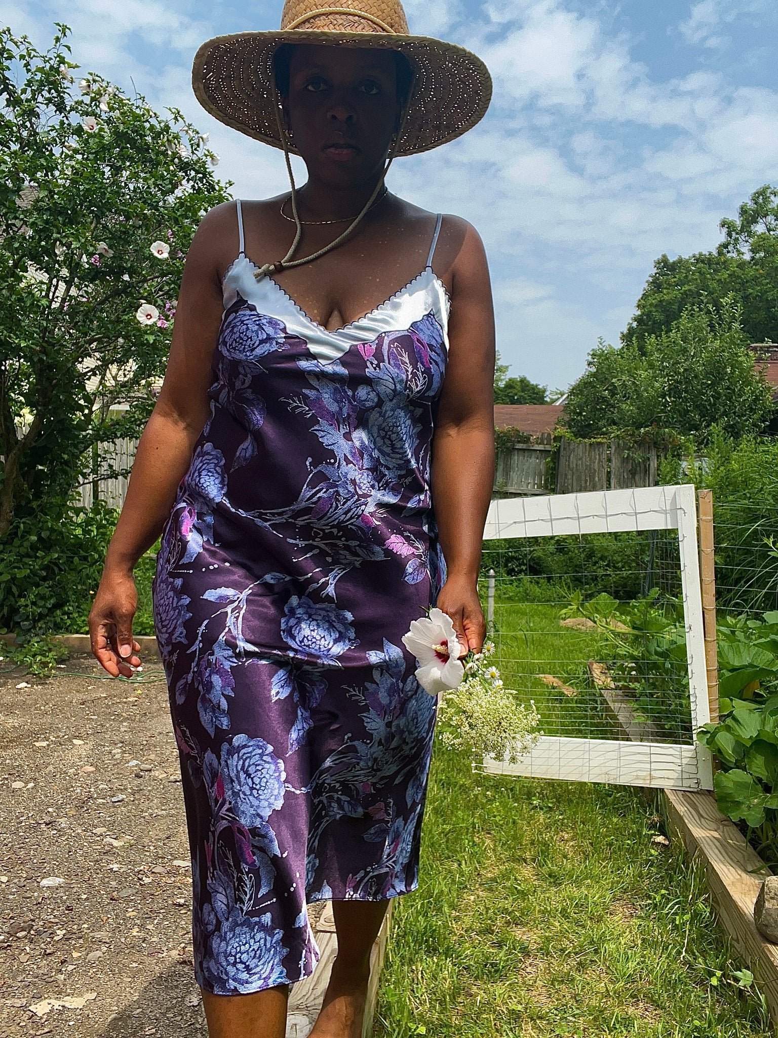 Midnight Lavender Slip Dress