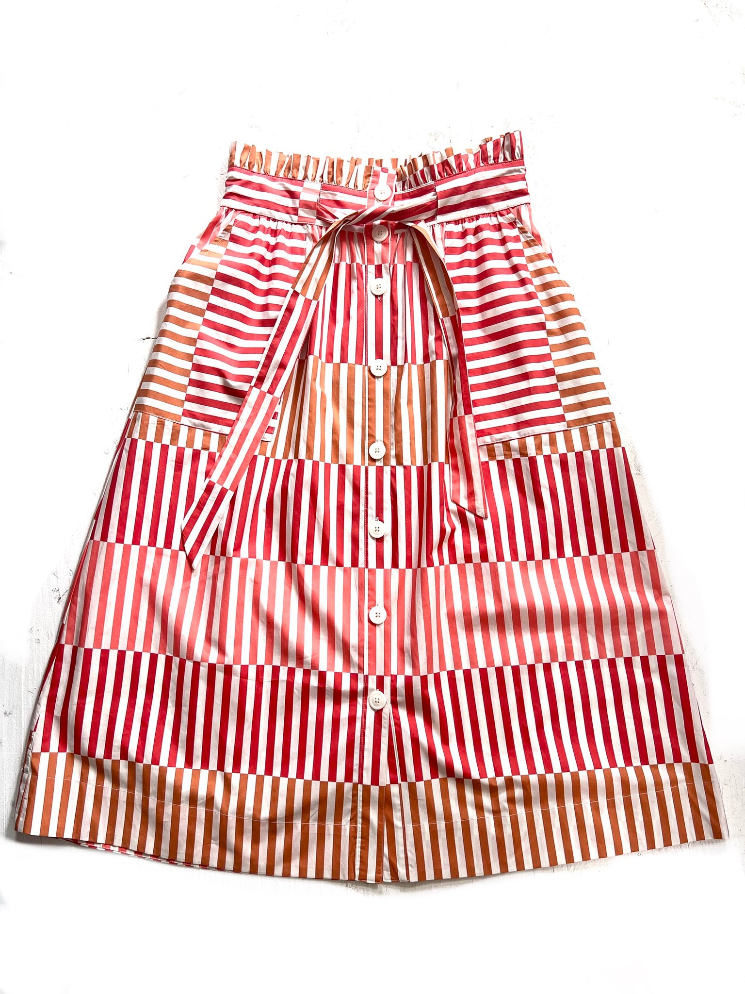 Block Striped Skirt