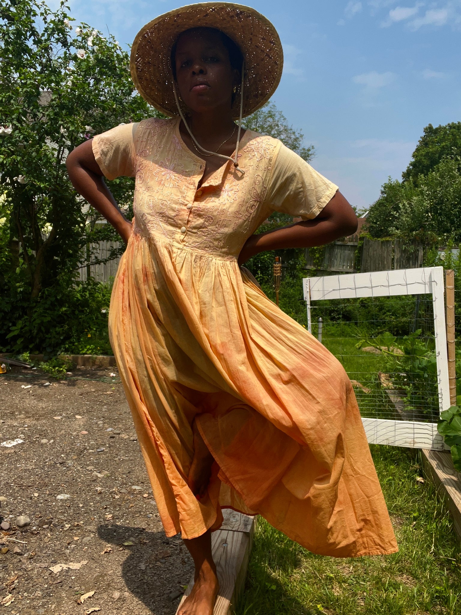 Peachy Indian Cotton Dress