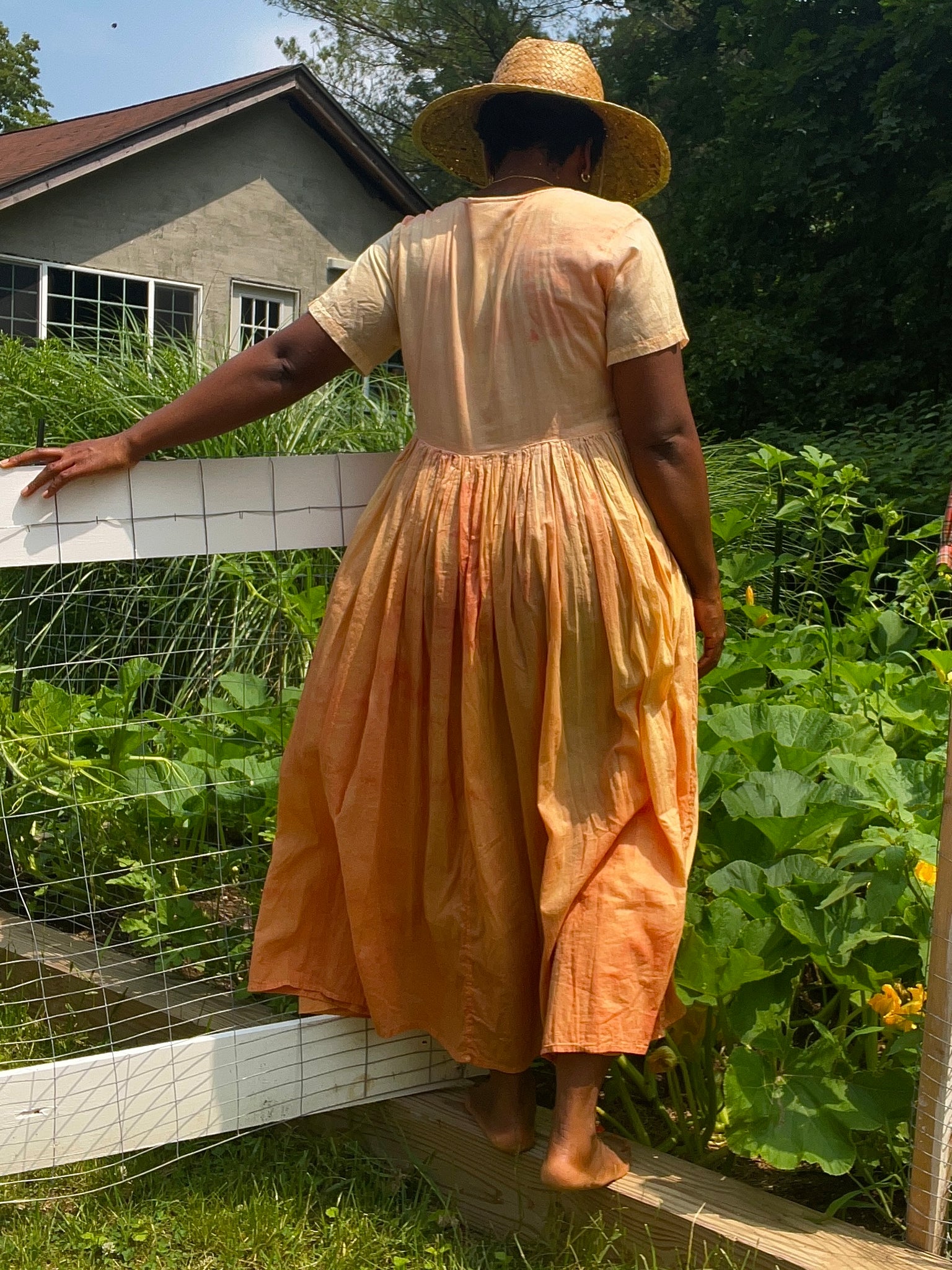 Peachy Indian Cotton Dress