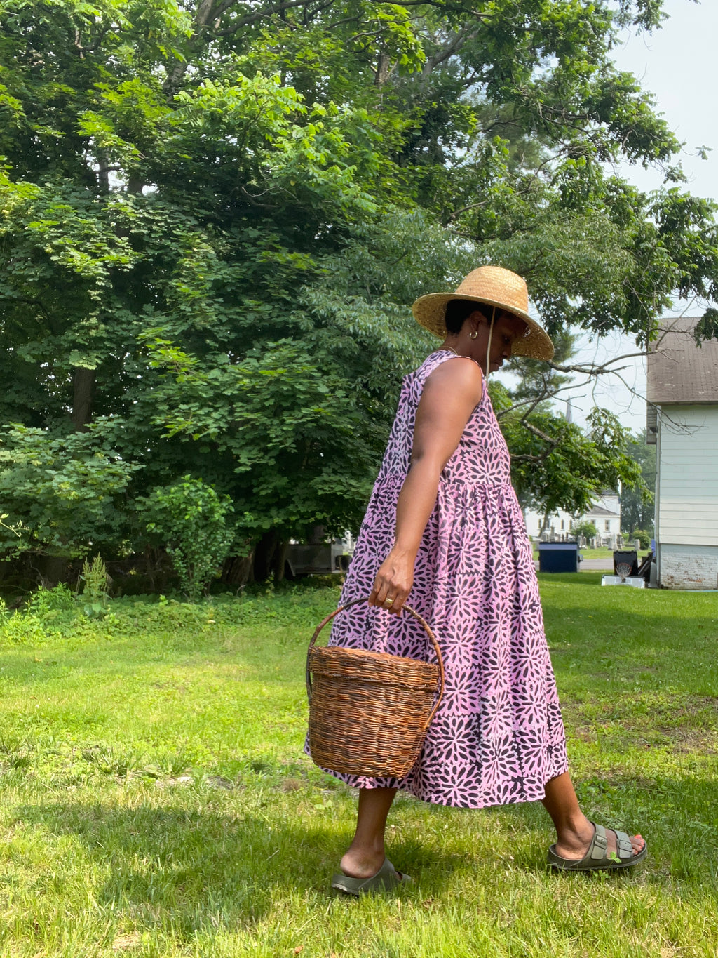 Birkin Wicker Basket with Lid