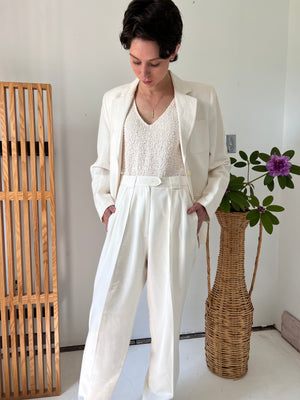 Crème Linen Blazer