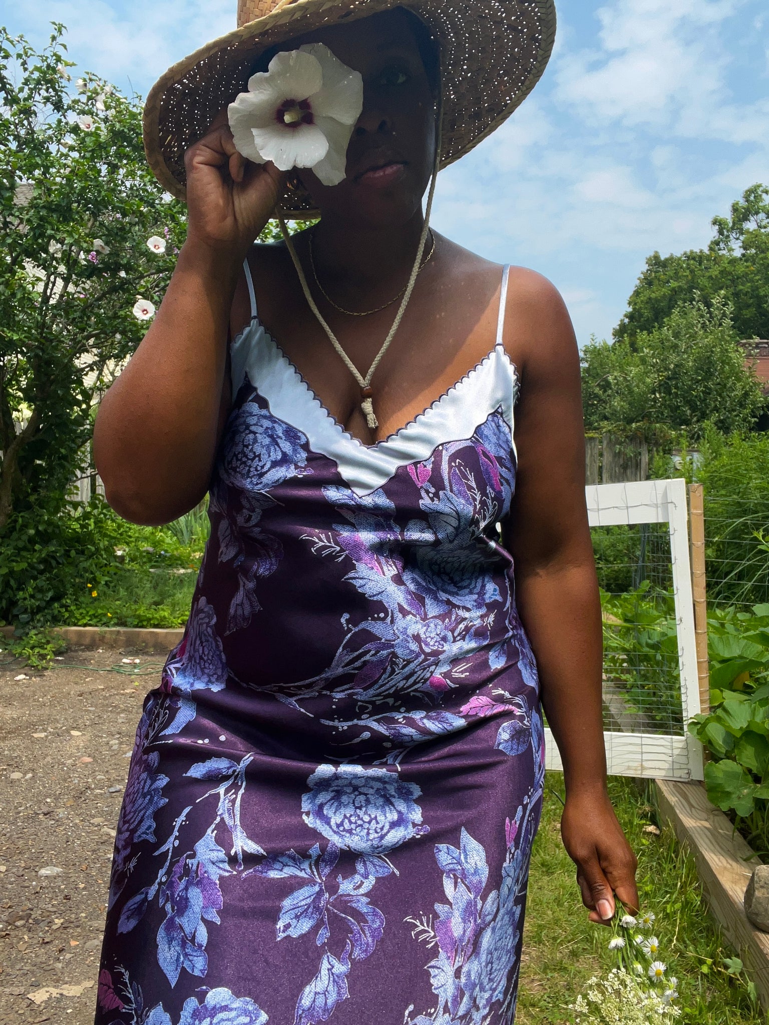 Midnight Lavender Slip Dress