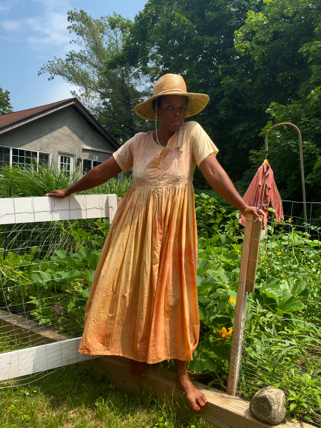 Peachy Indian Cotton Dress