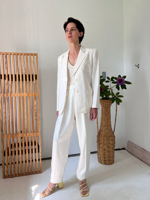 Crème Linen Blazer