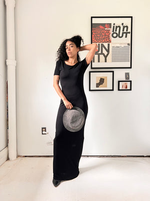 Black Maxi T-shirt Dress