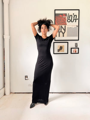 Black Maxi T-shirt Dress