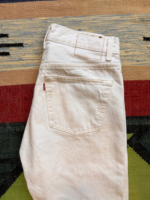 LEVI'S 501 Vintage White Button Fly Jeans 29” x 35”