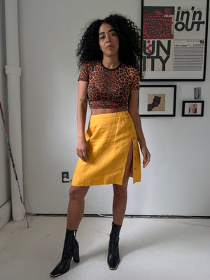 Mango Moiré Mini Skirt