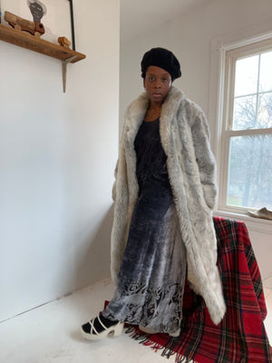Snowy Faux Fur Coat