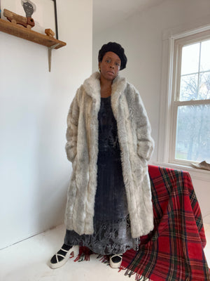 Snowy Faux Fur Coat