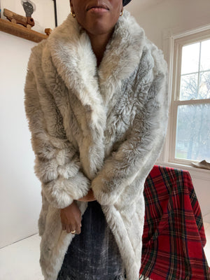 Snowy Faux Fur Coat