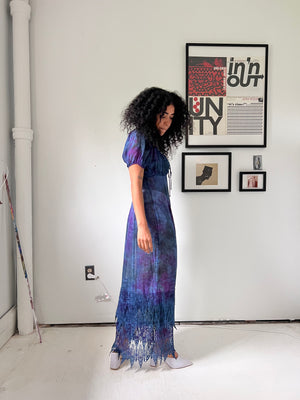 Sheer Indigo Boho Dress