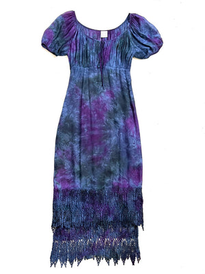 Sheer Indigo Boho Dress