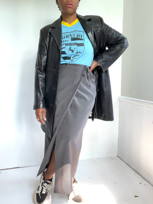 Minimalist Diagonal Wrap Skirt