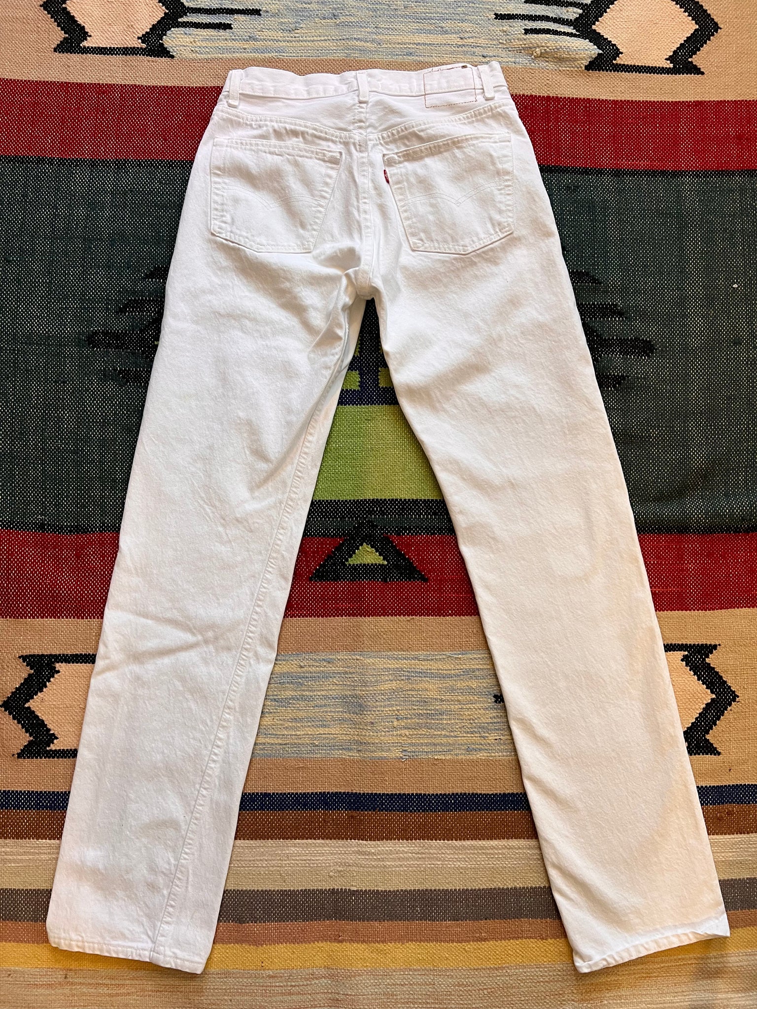 LEVI'S 501 Vintage White Button Fly Jeans 29” x 35”